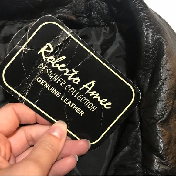 Roberta Amee NWT Vintage 1980s Patchwork Pigskin Leather Women’s Size Medium‎ - Picture 8 of 9